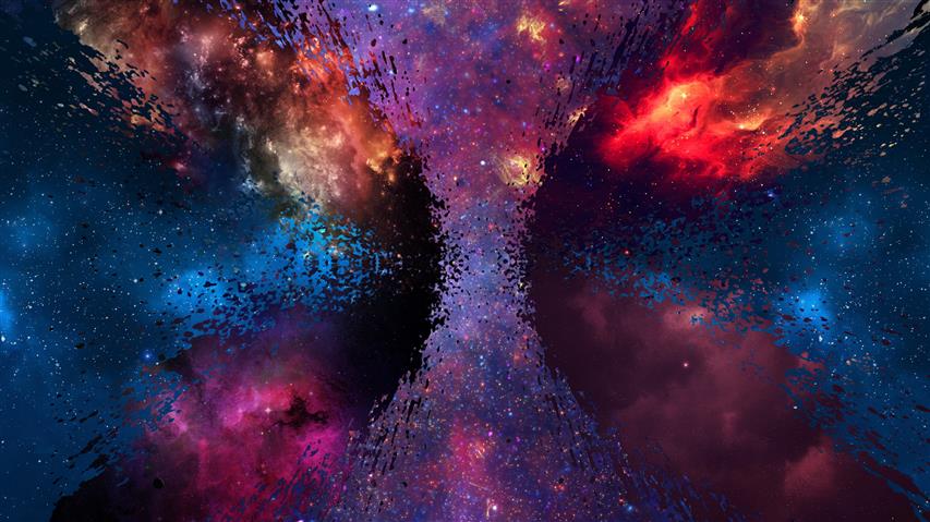galaxy wallpaper, multicolored nebula graphic wallpaper, space, HD wallpaper