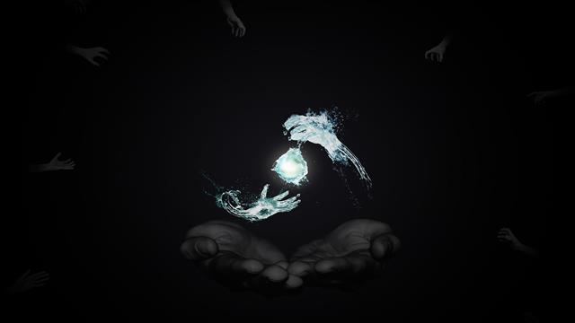 1920x1080 px abstract black creative drops fantasy hands Liquid psychedelic water Animals Dogs HD Art, HD wallpaper