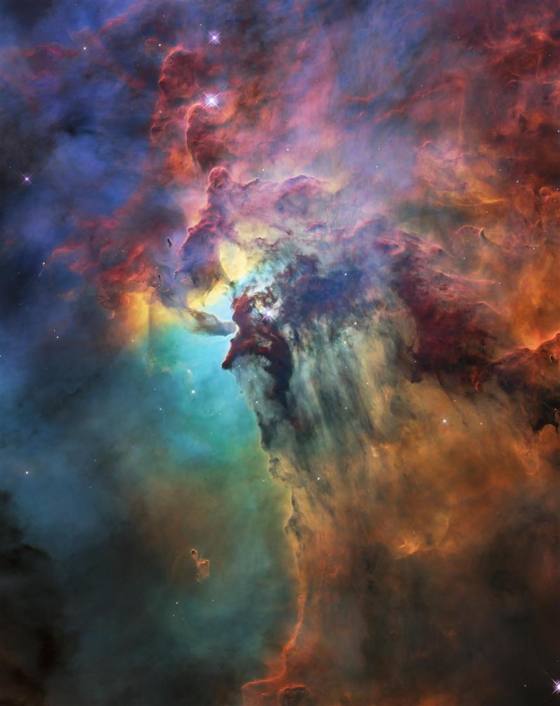 galaxy digital wallpaper, Lagoon Nebula, space, Hubble, stars, HD wallpaper