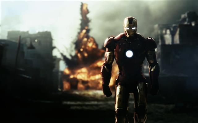 Marvel Iron Man movie still screenshot, one person, rear view, HD wallpaper