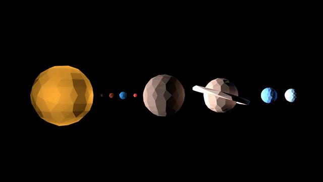 planet alignment illustration, space, geometry, solar system, HD wallpaper