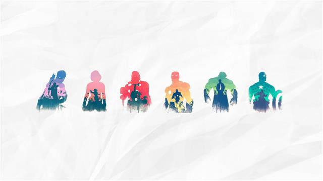 Avengers Silhouettes HD, captain america, hawkeye, hulk, iron man, HD wallpaper