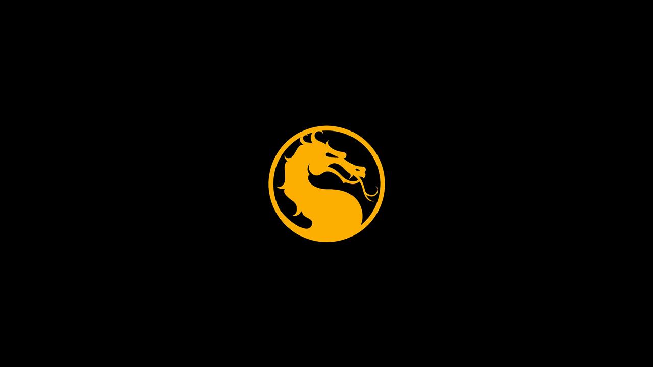 Mortal Kombat 11, logo, minimalism, simple background, black background, HD wallpaper