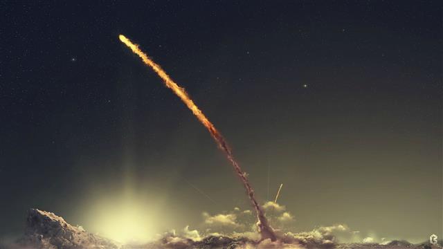 meteor illustration, meteor above cloudy sky, stars, starry night, HD wallpaper