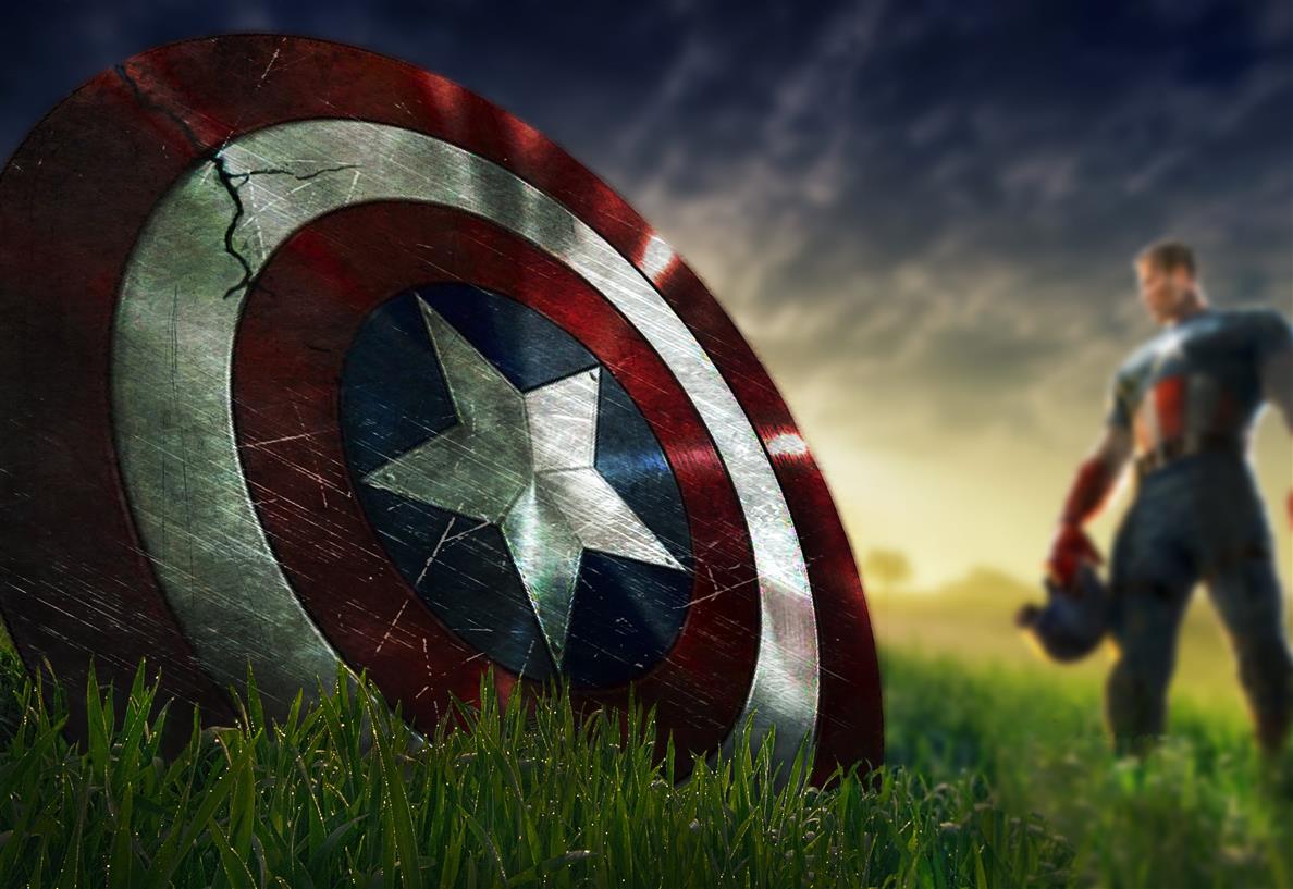 Captain America poster, shield, marvel, comic, the first avenger, HD wallpaper