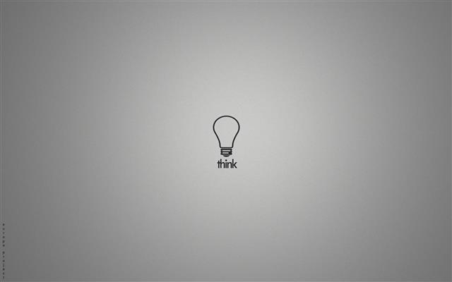 light bulb with think text overlay illustration, minimalism, lightbulb, HD wallpaper