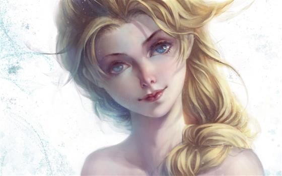 Disney Frozen Elsa anime, Princess Elsa, Frozen (movie), artwork, HD wallpaper