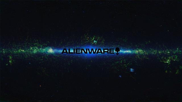 Alienware logo, space, PC gaming, text, western script, communication, HD wallpaper