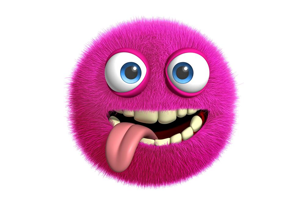 pink emoji wallpaper, monster, face, funny, cute, fluffy, human Face, HD wallpaper