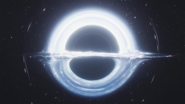 round white light illustration, space, sky, black holes, planet, HD wallpaper