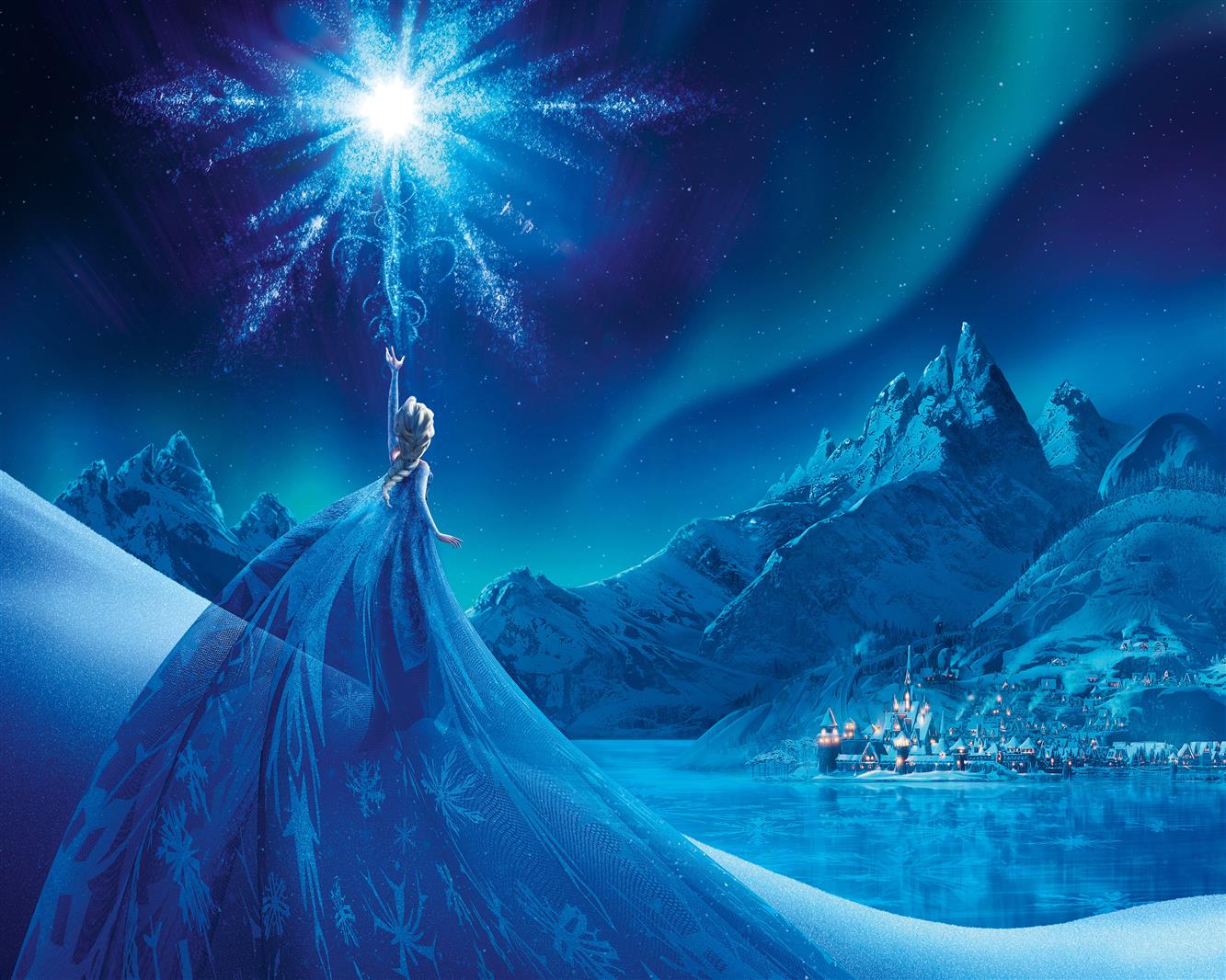 Disney Frozen wallpaper, Girl, City, Light, Fantasy, Sky, Beautiful, HD wallpaper