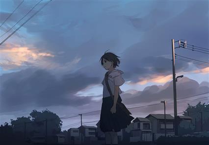 girl anime illustration, anime girls, original characters, school uniform, HD wallpaper