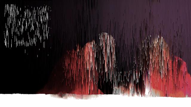 red and black abstract painting, glitch art, pixel sorting, no people, HD wallpaper