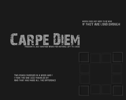 black background with Carpe Diem text overlay, Misc, Motivational, HD wallpaper