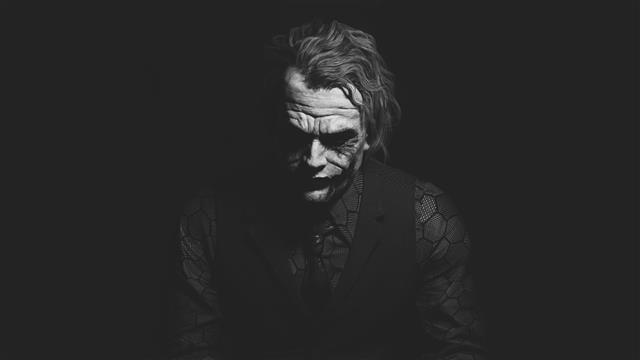 The Joker wallpaper, heath ledger, monochrome, batman, Movies, HD wallpaper