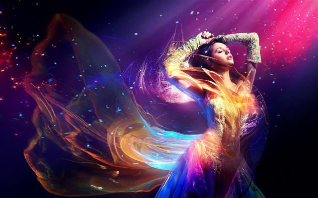 colorful dress 3d CG Abstract beautiful amazing HD, 3d and cg, HD wallpaper