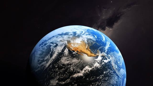blue earth illustration, planet, space, clouds, North America, HD wallpaper