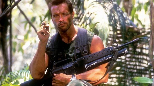 Predator, Arnold Schwarzenegger, gun, weapon, one person, holding, HD wallpaper