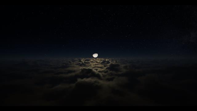 black and gray laptop computer, night, sky, clouds, Moon, rendering, HD wallpaper