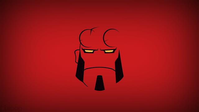 Marvel Hellboy wallpaper, minimalism, simple background, superhero, HD wallpaper