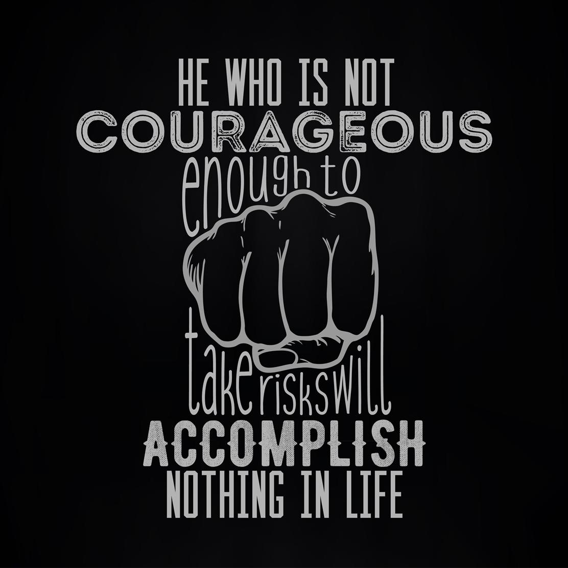 Accomplish, black background, Courageous, motivational, quote, HD wallpaper