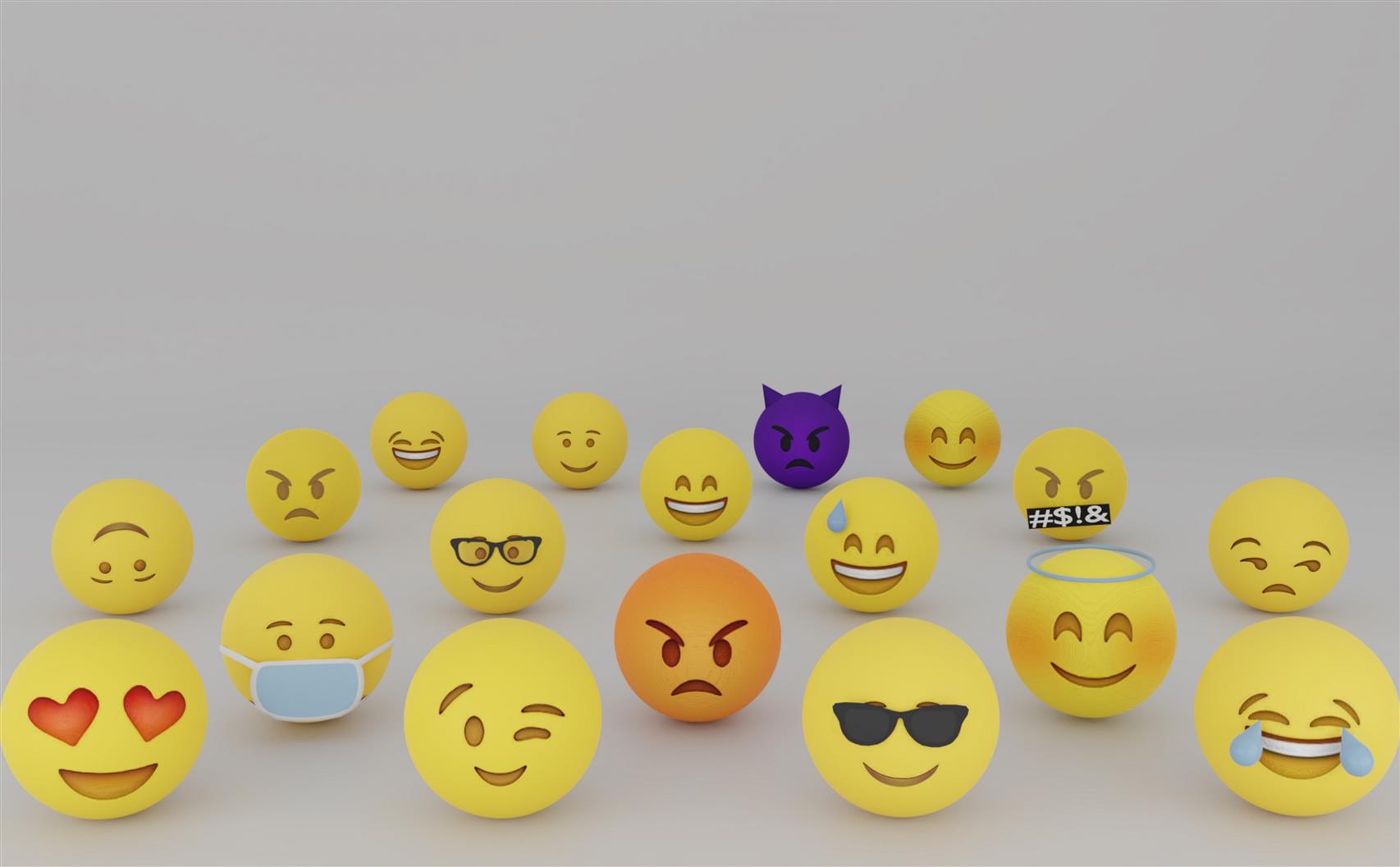 Emojis, Funny, Background, Faces, Smileys, HD wallpaper