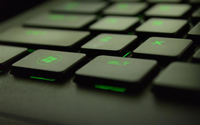 typing, technology, computer, keyboard, green, pc, HD wallpaper