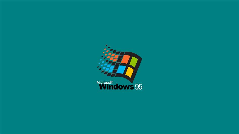 Microsoft Windows 95 logo, digital art, copy space, no people, HD wallpaper