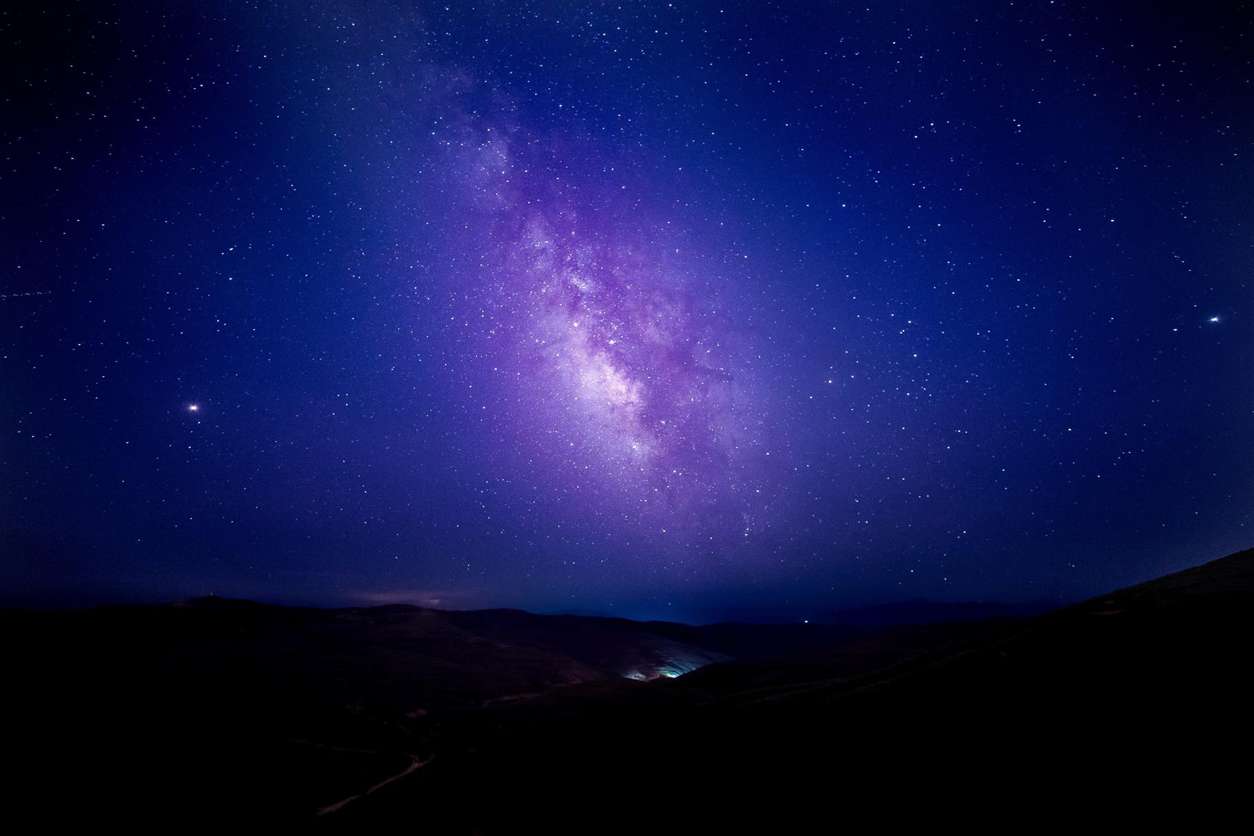 astrophotography of purple galaxy, starry sky, night, stars, star - Space, HD wallpaper