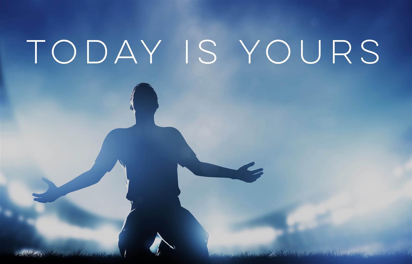 silhouette of man with today is yours text overlay, Inspirational, HD wallpaper