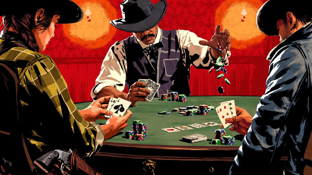 card, table, chips, Wild West, poker, Red Dead Redemption 2, HD wallpaper