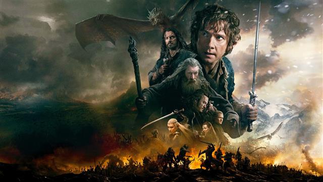 adventure, Armies, battle, fantasy, five, hobbit, lord, lotr, HD wallpaper
