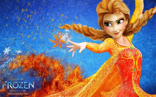 Frozen - Elsa Movie Ice, Fire, frozen disney, frozen movies, frozen elsa, HD wallpaper