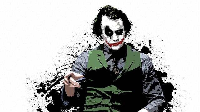 Health Ledger Joker illustration, The Dark Knight, paint splatter, HD wallpaper