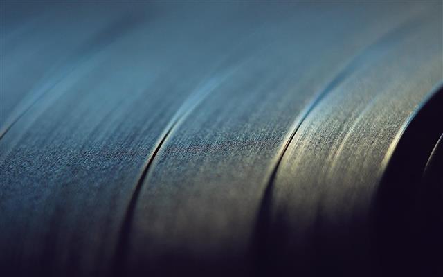 Vinyl close-up, gray surface, music, 1920x1200, record, HD wallpaper